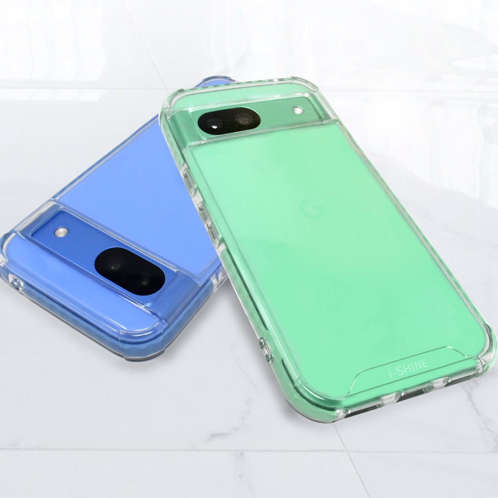 Google Pixel8a対応クリアケース、スマホ本体の色とケースのサイド