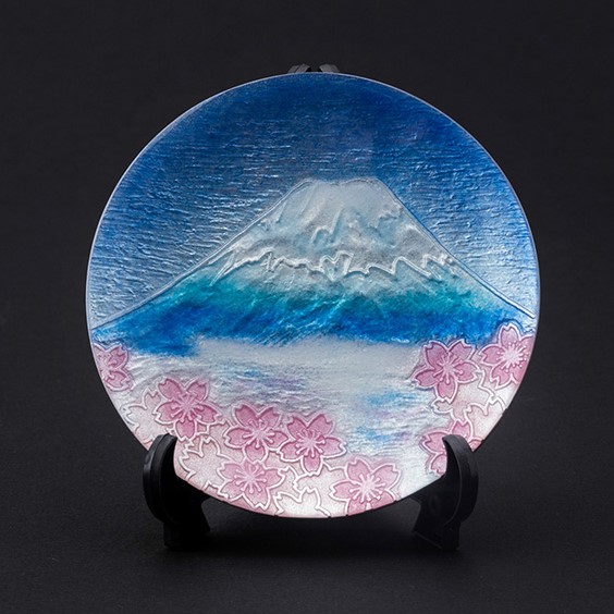 七宝焼 大阪尚美堂造 花形皿 小皿 共箱 V 9806 七宝焼 大阪尚美堂造