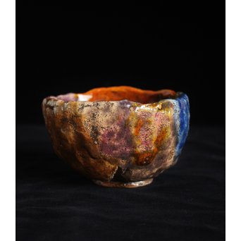 出口王仁三郎風 耀盌 楽茶碗 P143｜骨董店 のびる 古美術 骨董 和風