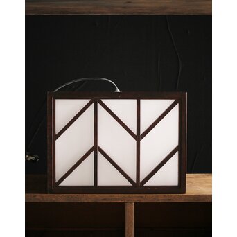 松本民芸家具 四方矢羽照明/電笠 A2008｜骨董店 のびる 古美術 骨董