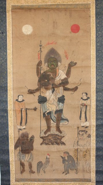 75*Z340)*絵画 日本画掛軸 仏画 骨董 茶道具掛軸