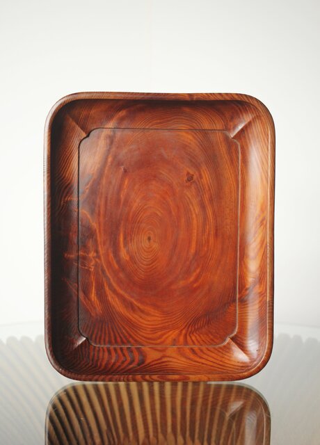 松行李蓋煎茶盆/莨盆 X335｜骨董店 のびる 古美術 骨董 和風建具 蔵戸