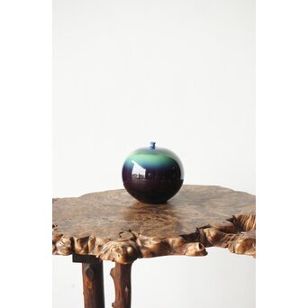 人間国宝 三代徳田正彦/八十吉 九谷彩釉壺 共箱 P348｜骨董店 のびる