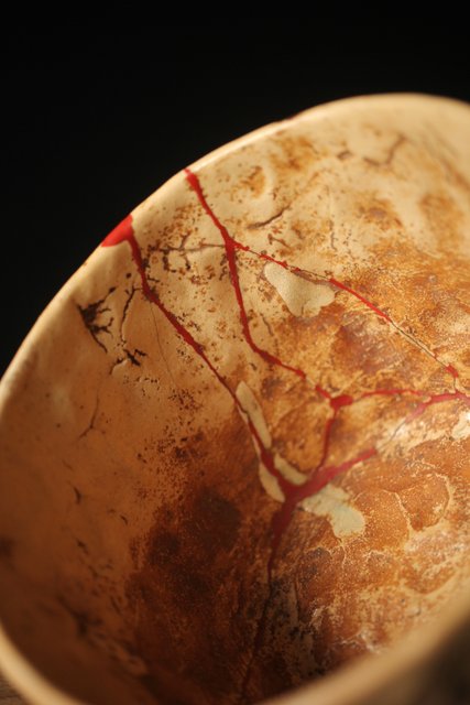 大田垣蓮月 蓮月焼 和歌釘彫茶碗 P214｜骨董店 のびる 古美術 骨董