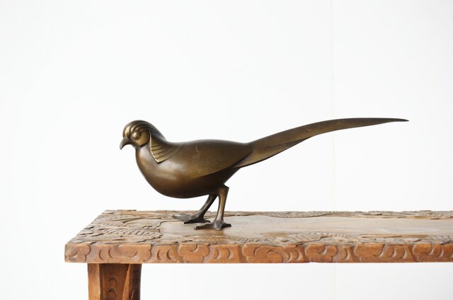 根箭忠緑 立体像 鳥 M377｜骨董店 のびる 古美術 骨董 和風建具 蔵戸