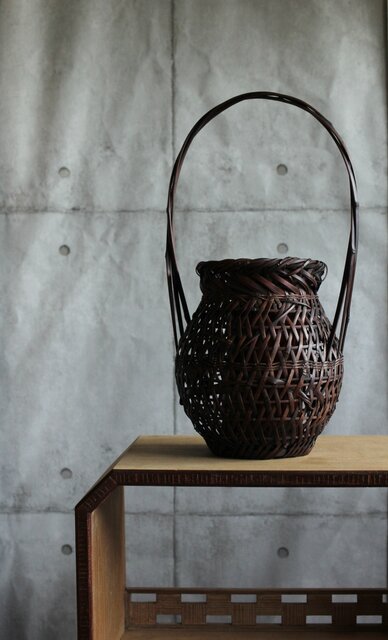 四世 早川尚古斎 竹籠 U363｜骨董店 のびる 古美術 骨董 和風建具 蔵戸