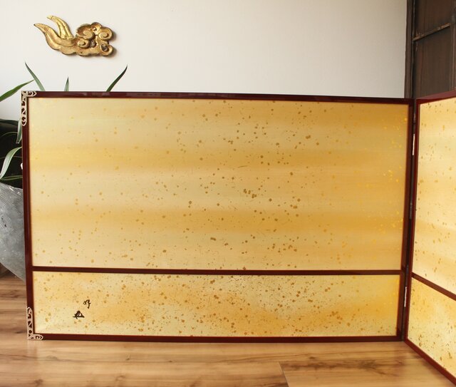 稲垣拾穂堂 金砂子風炉先 鵬雲斎好み書付 Z751｜骨董店 のびる 古美術