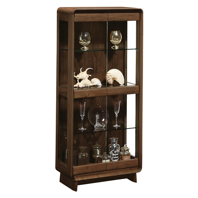 キュリオケース 幅67cm QU2120 ウォールナットナチュラル 通販