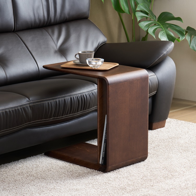 Zeta ソファサイドテーブル ダークブラウン Zeta ソファサイドテーブル