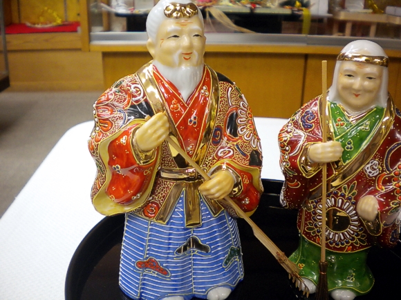 0707】高砂人形 九谷焼 6寸