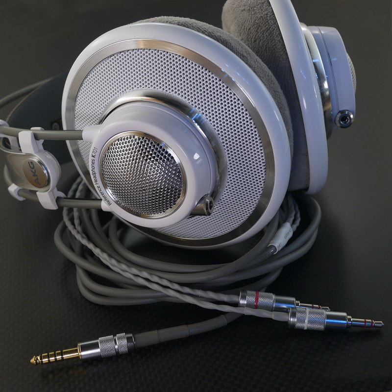 AKG K701 両出しデタッチャブル化 (3.5mm3極 SONYアサイン) – E4UA
