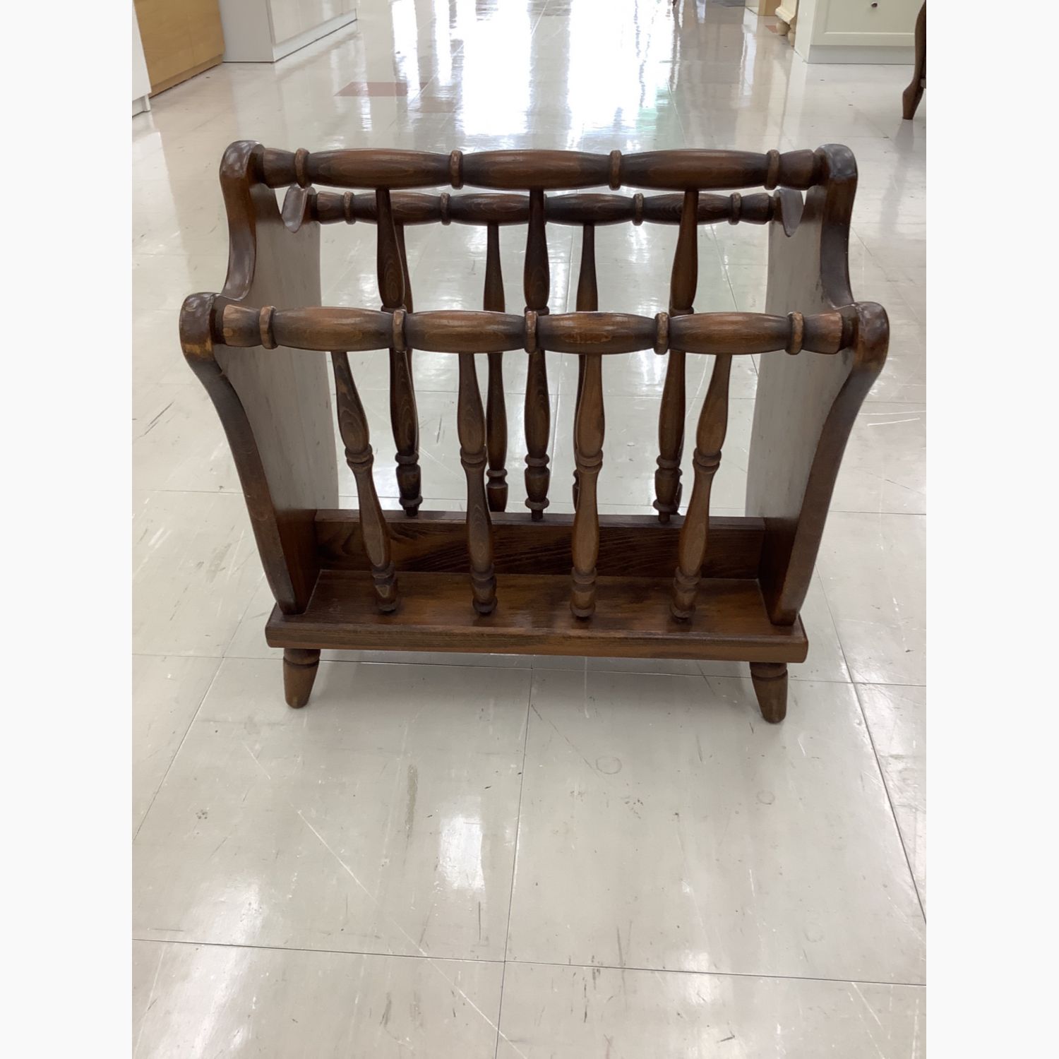 飛騨産業 (ヒダサンギョウ) マガジンラック ブラウン キツツキマーク