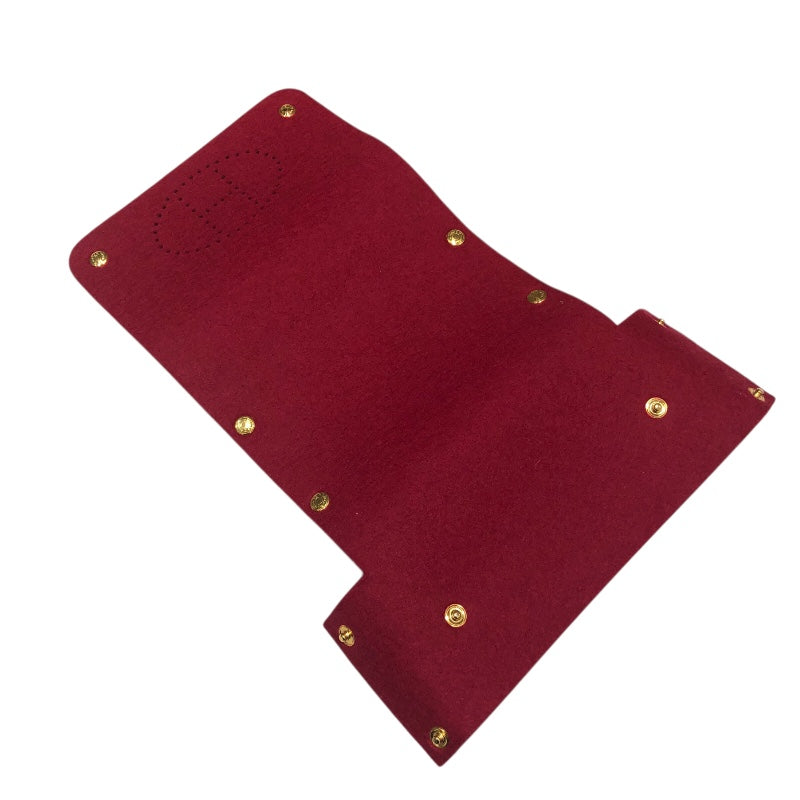 エルメス HERMES エデュイカルト トランプケース レッド フェルト ユニ