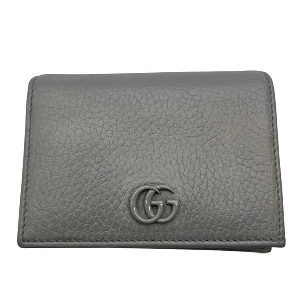グッチ GUCCI GGマーモントレザー カードケース 456126 グレー レザー