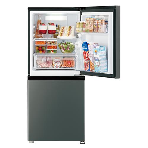 札幌白石区 126L 2ドア冷蔵庫 2021年製 アクア AQR-13K シルバー ガン