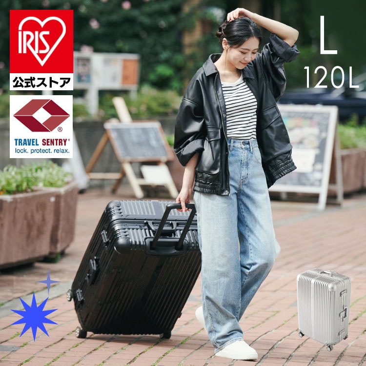 スーツケース 機内持ち込み可能 Lサイズ 120L シルバー HY15054