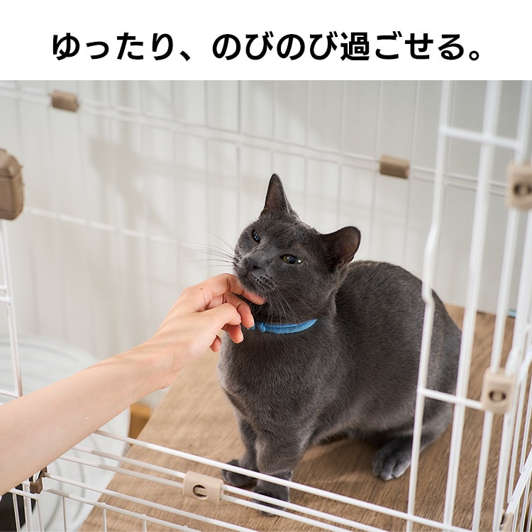 ウッディキャットケージ2段 PWCR-962V ライトナチュラル