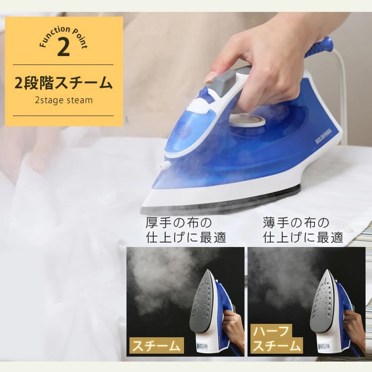 アイロン スチーム フッ素コート SIR-01A ブルー