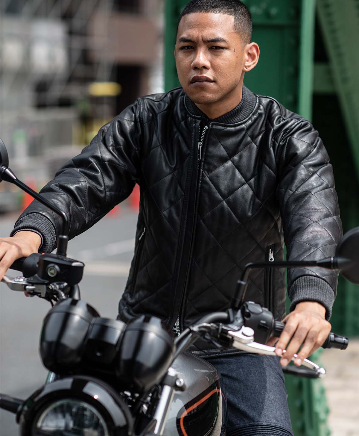 革ジャン ダイヤモンドキルティング レザーブルゾン｜カドヤ公式