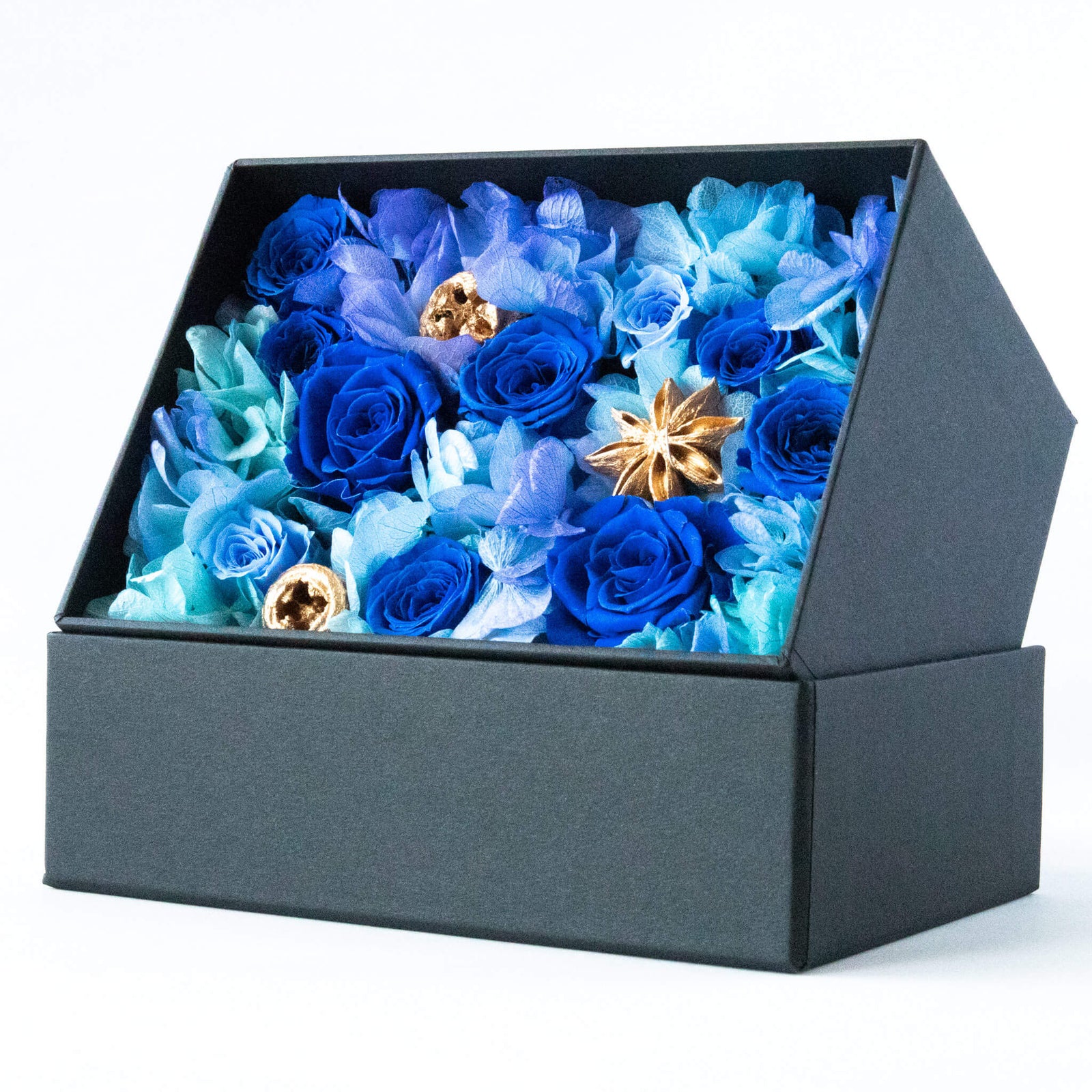 プリザーブドフラワーボックス オリジナル-リッチブルー – EL TIEMPO
