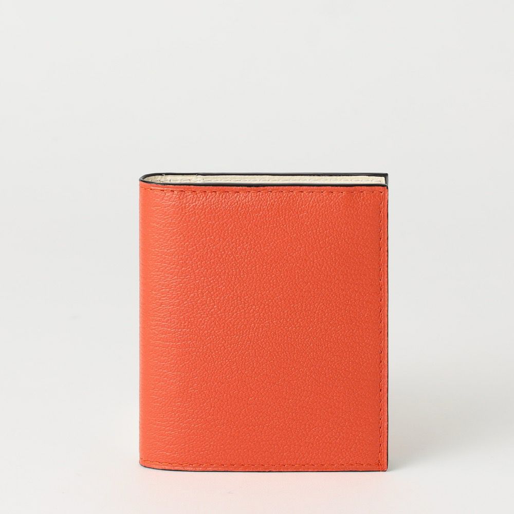 スナップタイプ二つ折りミニウォレット ORANGE*WHITE | ラルコバレーノ