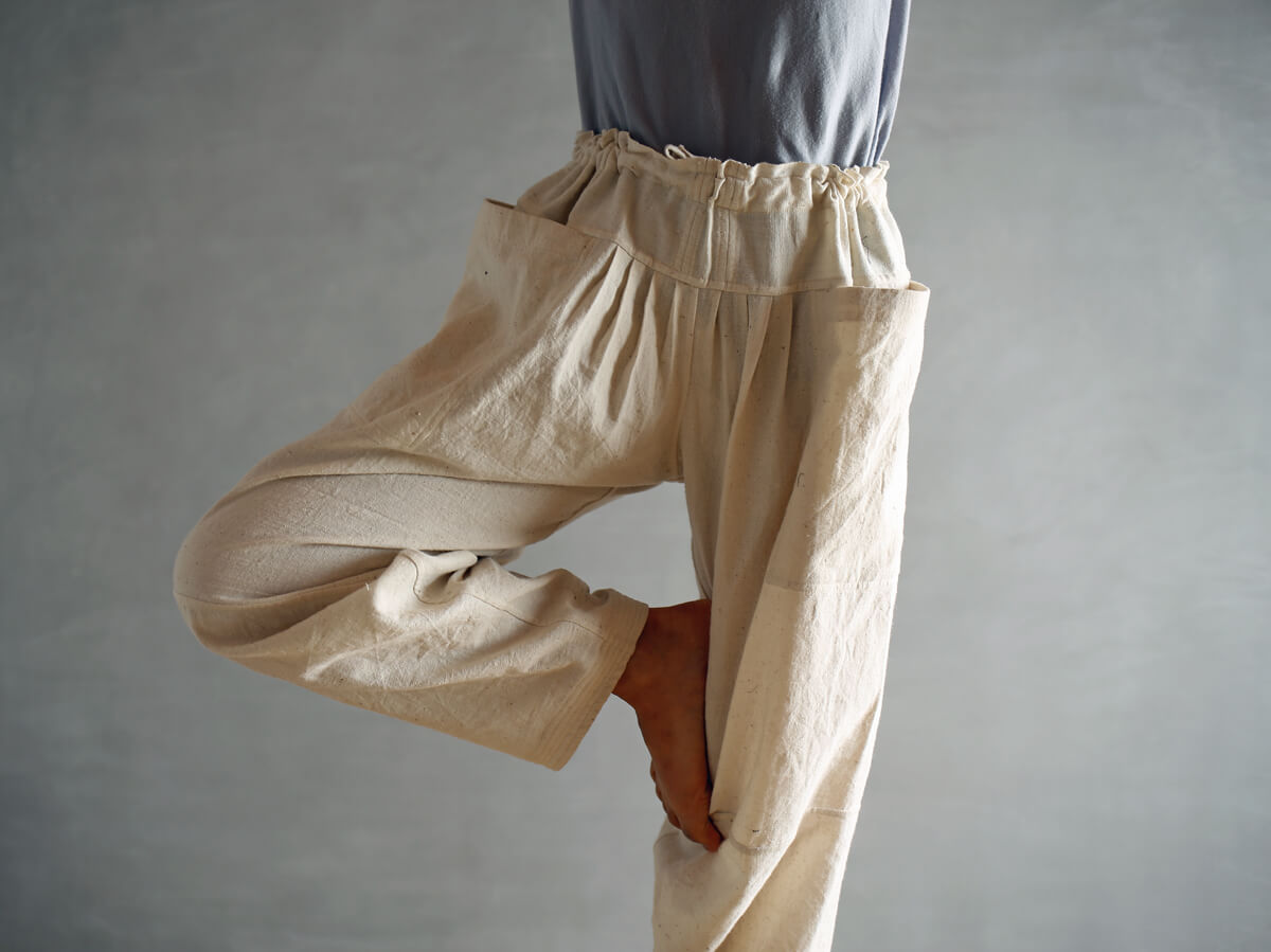 えみおわす トリップパンツ Sサイズ 藍染め 紺 えみおわす タオパンツ