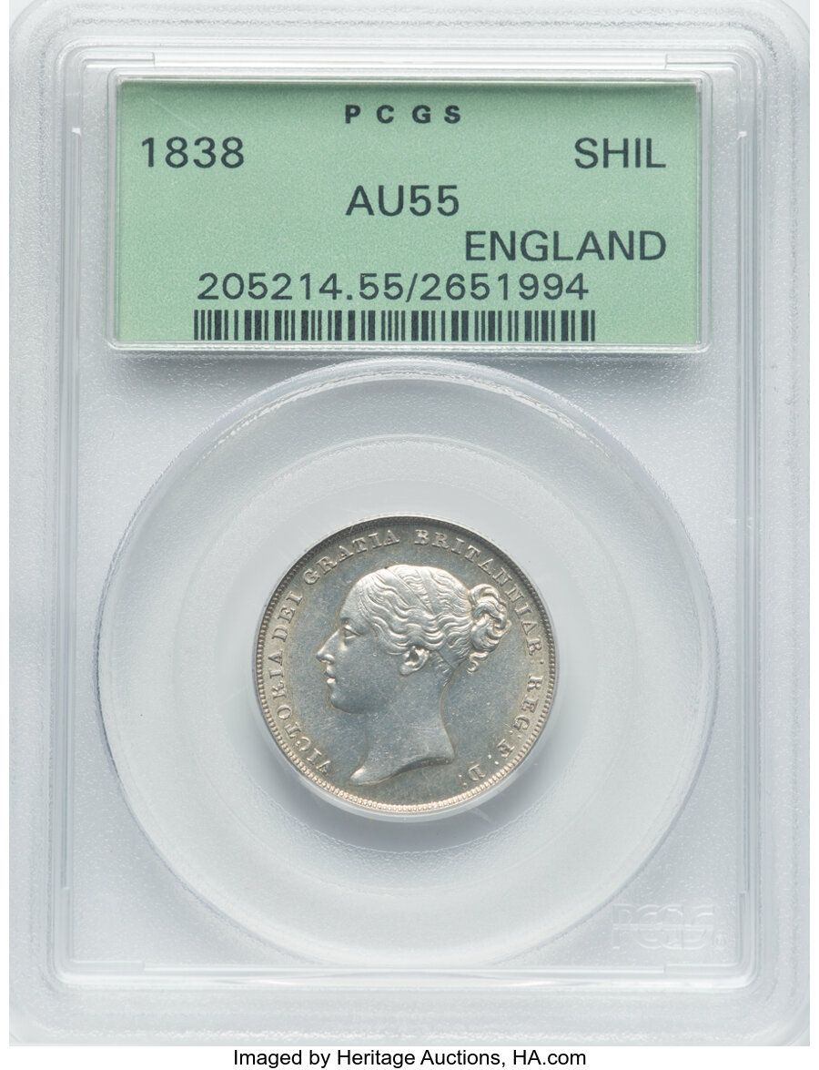 1 Shilling - Victoria (1st portrait; 'Young Head') - United