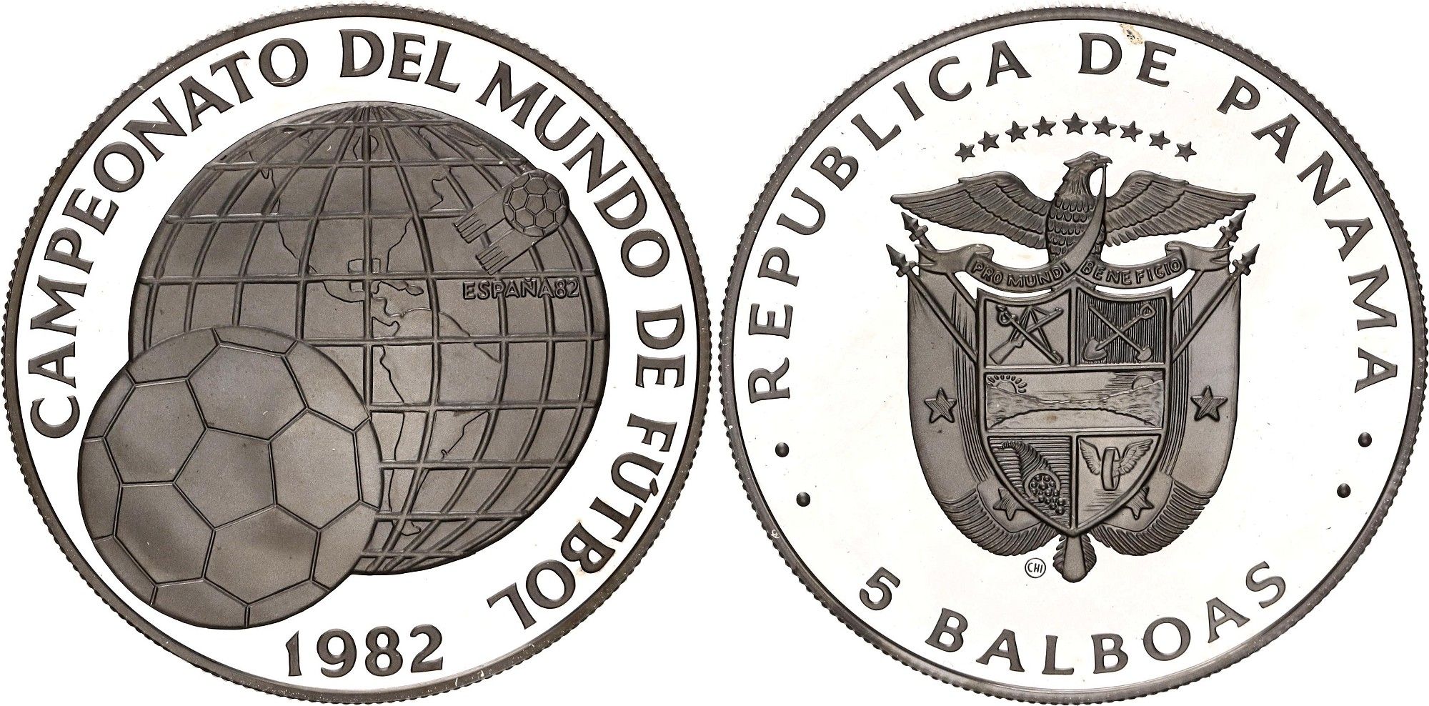 5 Balboas (Soccer World Cup 1982) - Panama – Numista