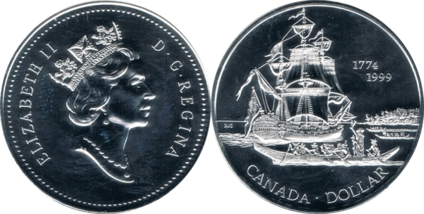 1 Dollar - Elizabeth II (Juan Perez Expedition) - Canada – Numista