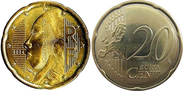 20 Euro Cents (Josephine Baker) - France – Numista