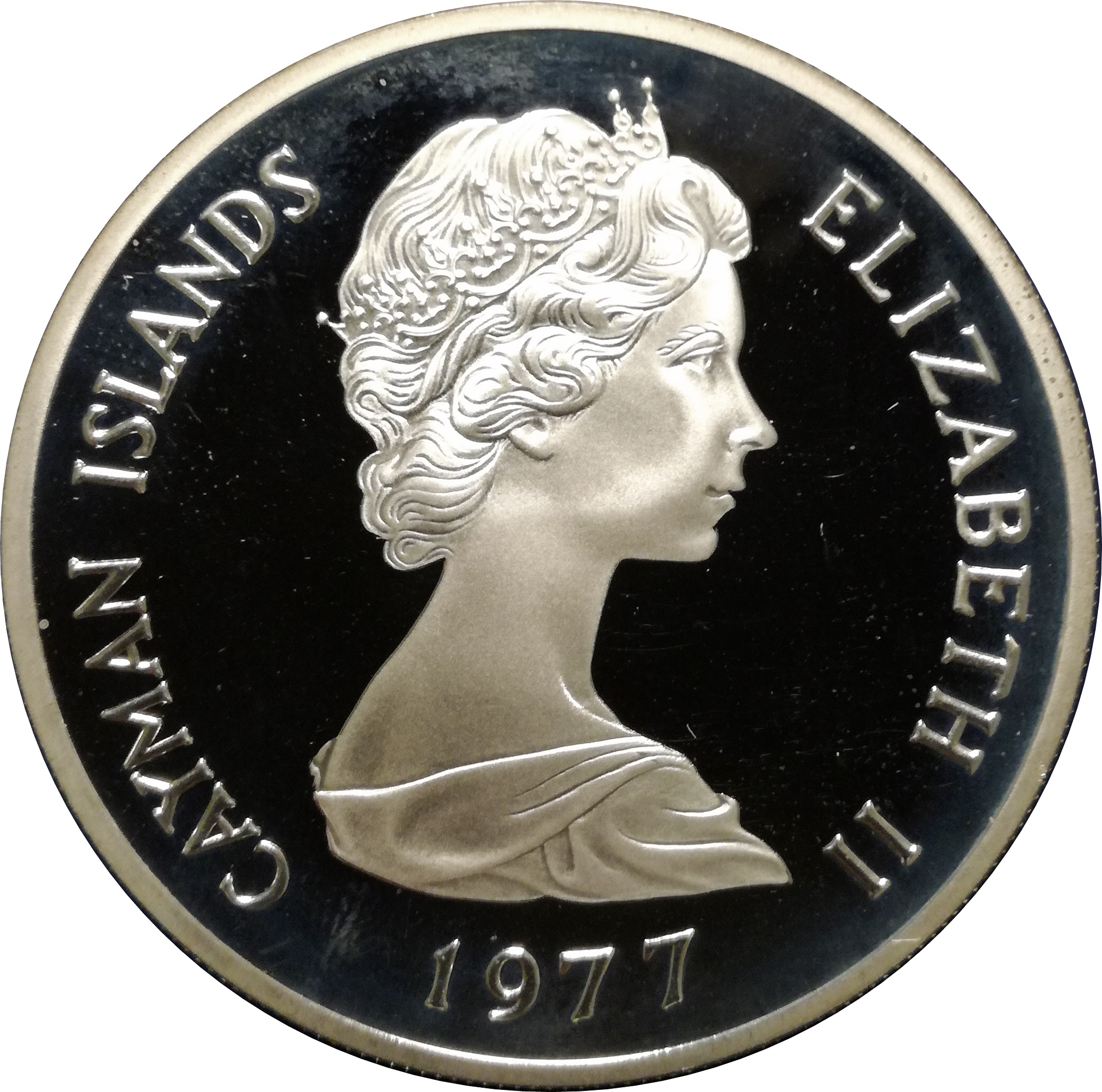 ケイマン諸島 25ドル銀貨（エリザベス1世）1977年 ケイマン諸島 25ドル