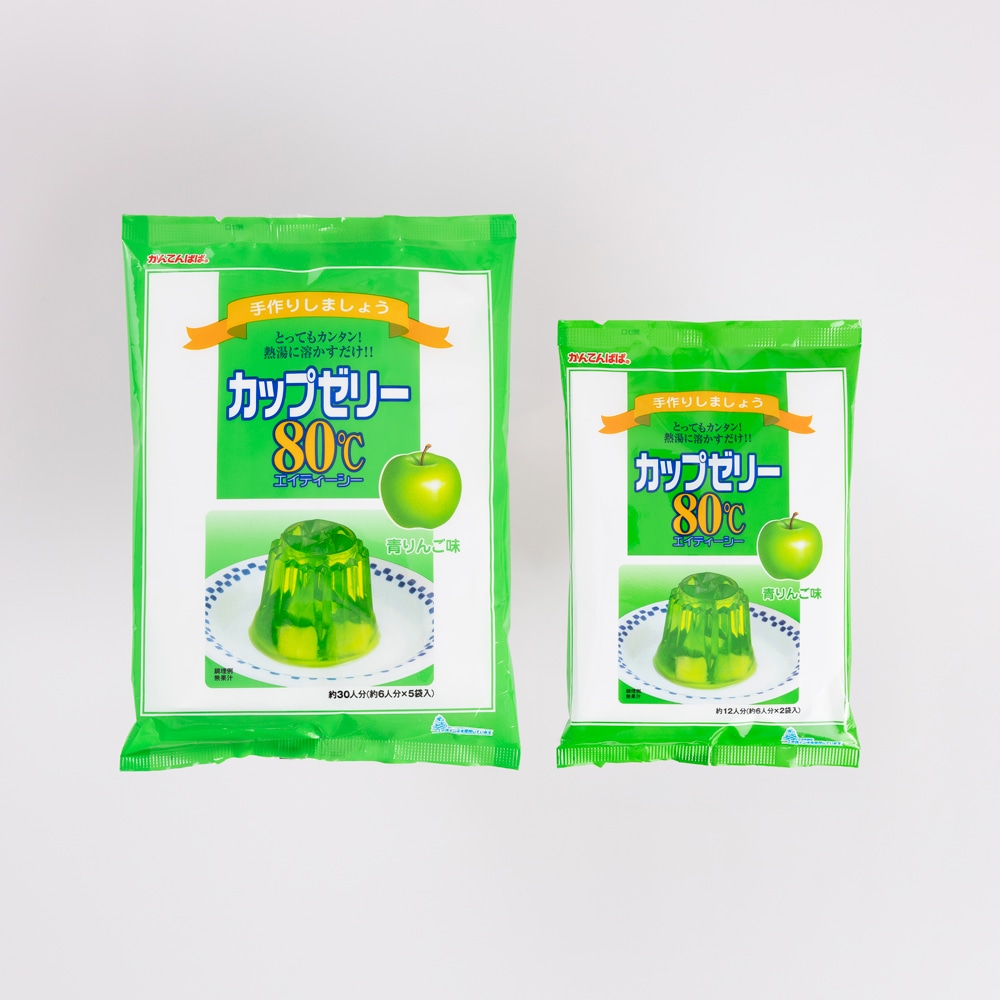 寒天の専門店】カップゼリー80℃ 青りんご味(2袋入): スイーツ_