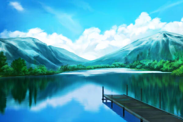 湖の絵