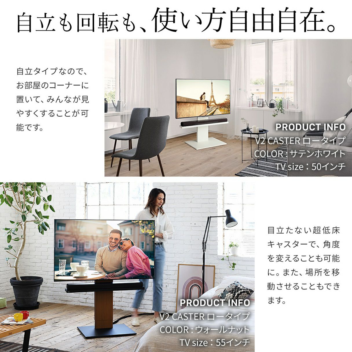 WALL TV Stand V2 Low type棚板付き(2枚) WALL INTERIOR TVSTAND V2