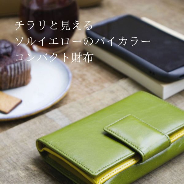 二つ折り財布 カルテラ Cartera （ピスタチオ・ソルイエロー）| étonné
