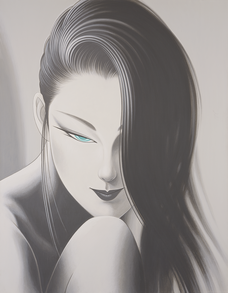 人物画 版画 鶴田一郎 美人画 額付き 手描き 肉筆 人物画 版画 鶴田