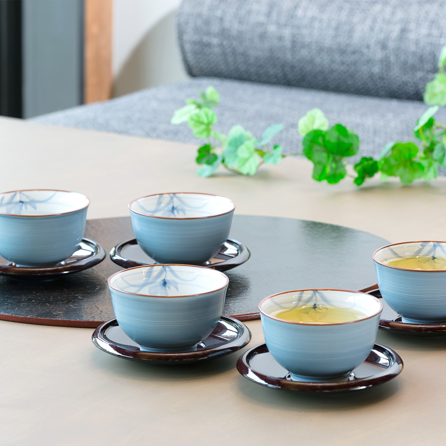 Price Gift｜グレー蘭 茶托付仙茶揃｜西海陶器 | SAIKAI B-SHOP｜西海