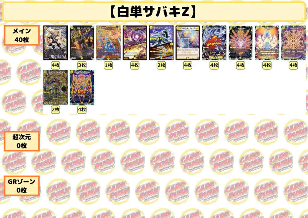 白単サバキZ 白零サバキZ 白零サッヴァーク デッキ CS優勝構築】白 【