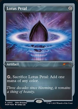 MTG 水蓮の花びら Lotus Petal マスターピース 部分光沢 MPS Foil