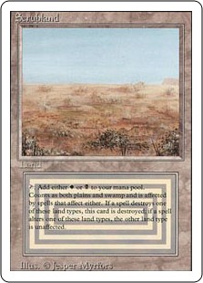 MTG Scrubland 3ED リバイズド スクラブランド デュアラン 英語