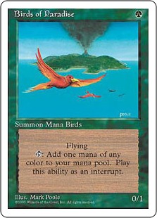 □黒枠□《極楽鳥/Birds of Paradise》[4EDBB] 緑R | 日本最大級 MTG