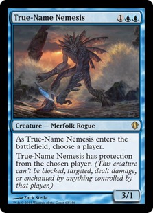 Foil】(321)□旧枠□《真の名の宿敵/True-Name Nemesis》[TSR-BS] 青R