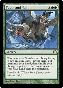 Foil】(327)《歯と爪/Tooth and Nail》[CMM] 緑R | 日本最大級 MTG通販