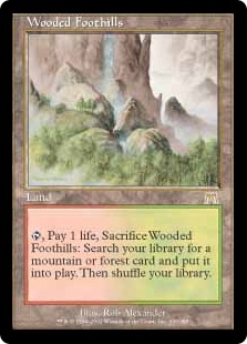 MTG Wooded Foothills 樹木茂る山麓 英語版 4枚セット 441)□旧枠