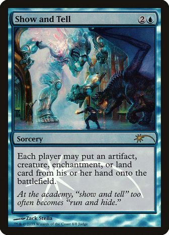 Foil】《実物提示教育/Show and Tell》(ジャッジ褒賞)[流星マーク] 青