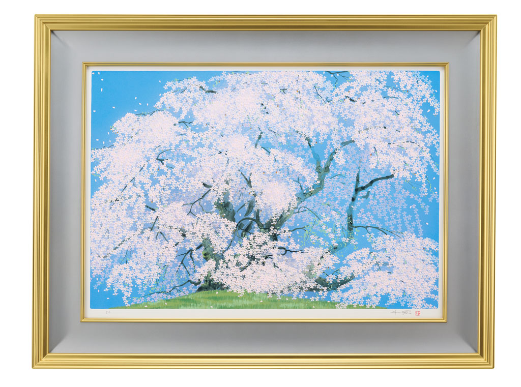 小薗保典 日枝神社 大スギ 絵 絵画 風景画 日本画 小薗保典 日枝神社