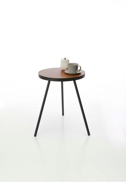 マーリア サイドテーブル クリア×ブラック φ500 | Francfranc（フラン