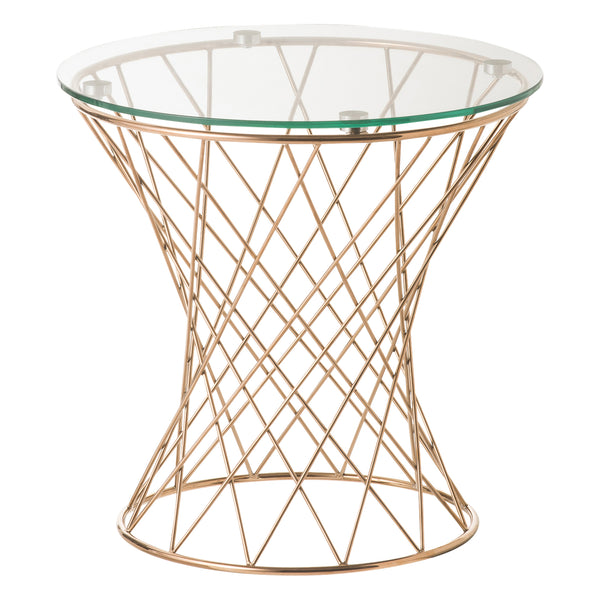 マーリア サイドテーブル クリア×ゴールド φ500 | Francfranc（フラン