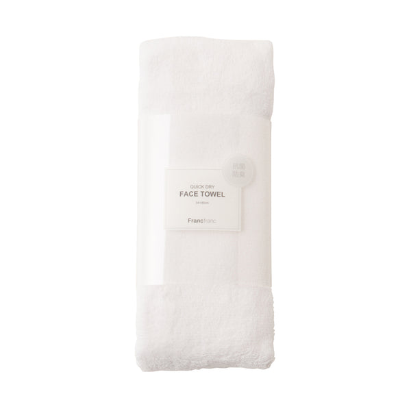 抗菌クイックドライ フェイスタオル ホワイト | Francfranc（フラン