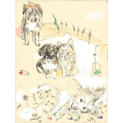 絵画 犬 山本ようこさん作 銅版画家・山本容子作 犬はともだち 30代